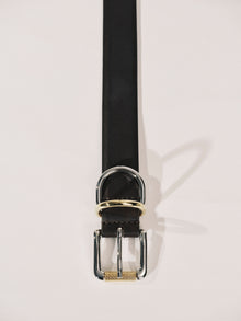Wide Alegra Belt | Deep Brown & Silver & 24K Gold