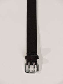 Mini Hutch Calf Hair Belt | Black & Silver
