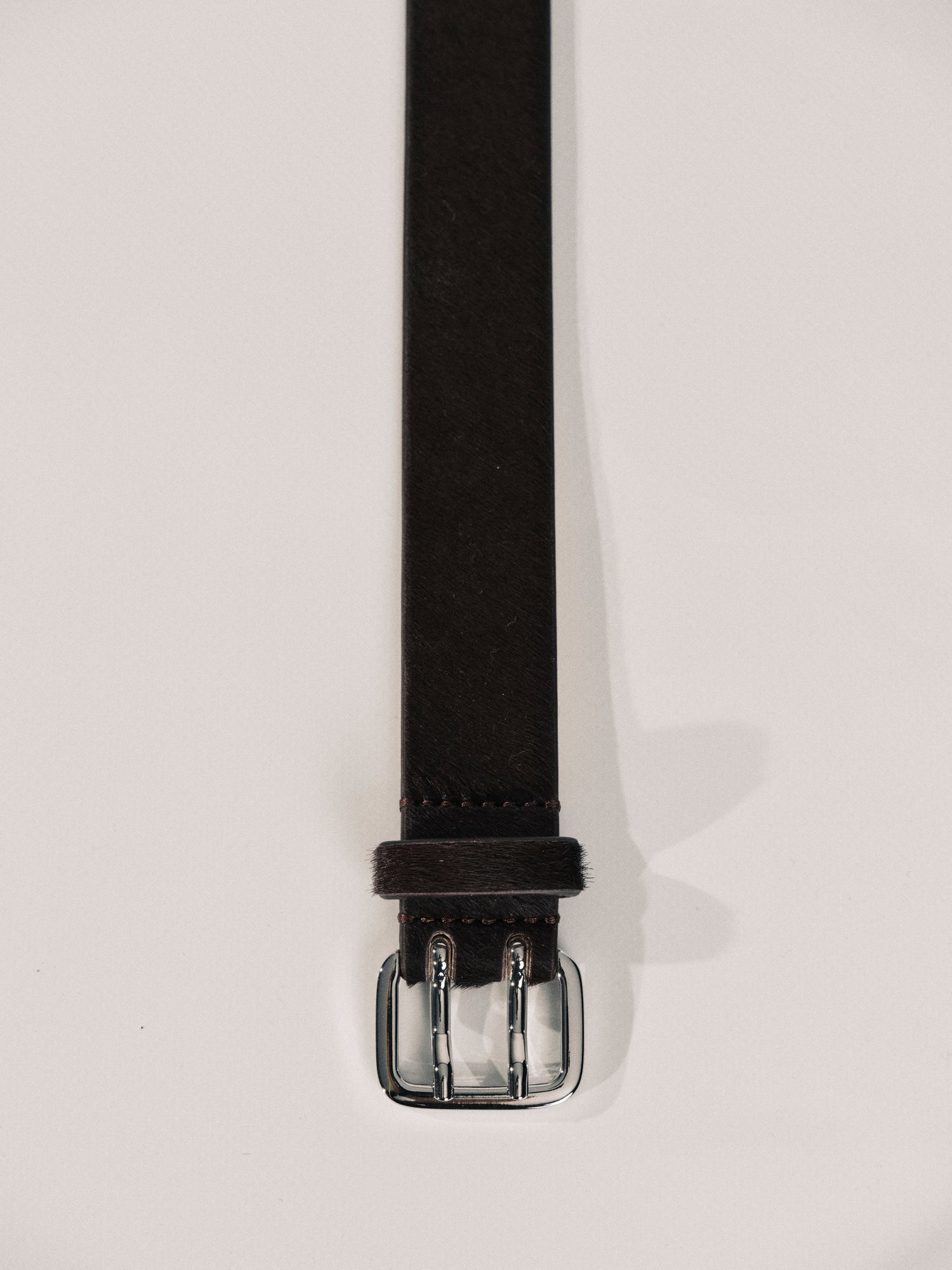 Mini Hutch Calf Hair Belt | Black & Silver