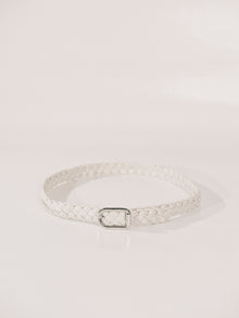 Mija Braided Belt | Ivory & Silver