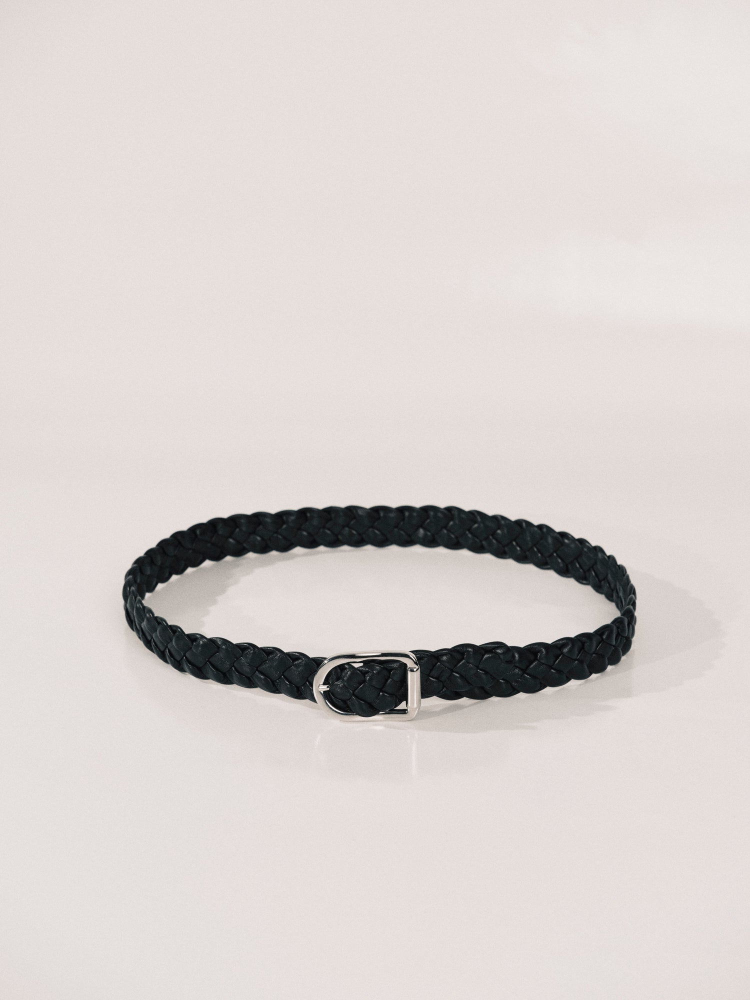 Mija Braided Belt | Black & Silver