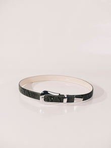 Colette Belt | Green Python & Silver