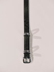 Constance Belt | Green Python & Silver