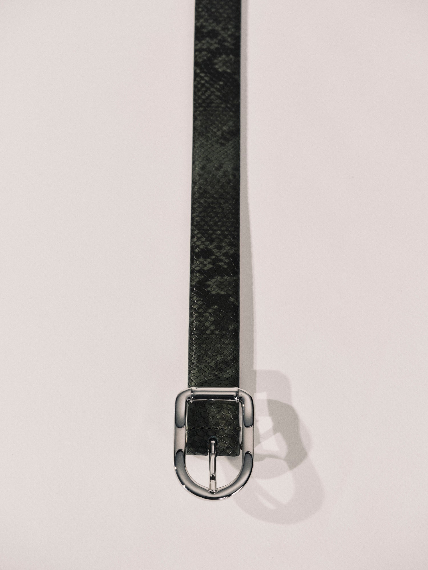 Mija Belt | Green Python & Silver