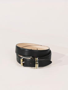 Alegra Wide Belt | Black & 24K Gold & Silver