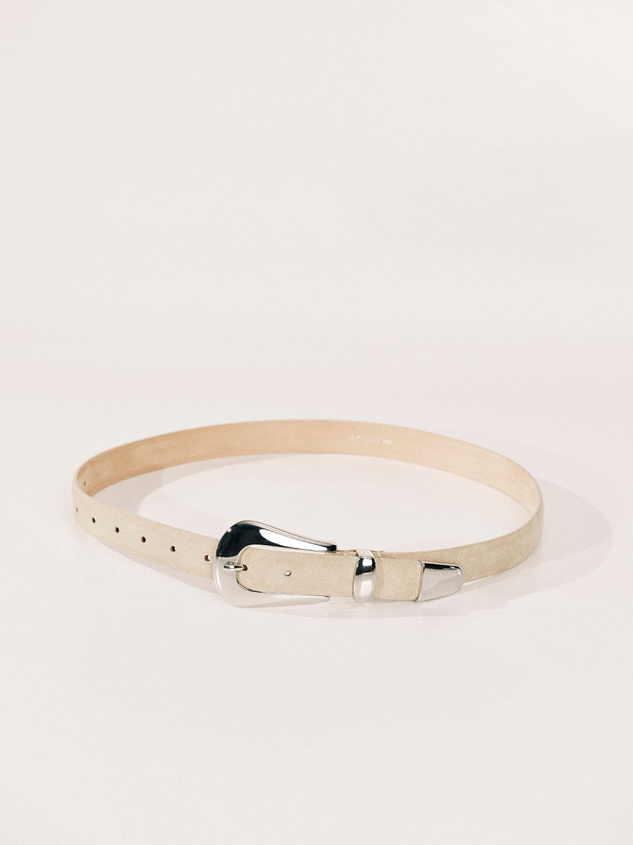Colette Suede Belt | Papyrus & Silver