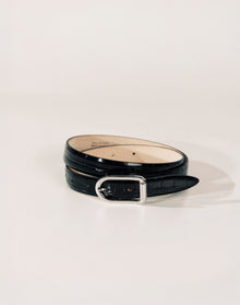 Mija Croco | Black Croco & Silver