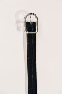 Mija Croco | Black Croco & Silver