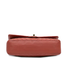 Chanel | Pre-Owned Medium Classic Chevron Lambskin Double Flap | Orange/Dark Orange