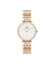 Womens | Petite Lumine Bezel 5-Link Melrose | White | Rose Gold