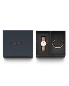 Womens | Petite Melrose & Classic Bracelet Set | White | Rose Gold