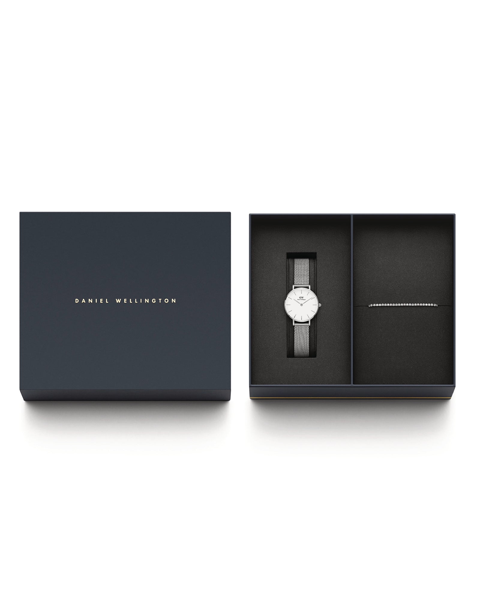 Womens | Petite Sterling & Tennis Bracelet Set | White | Silver