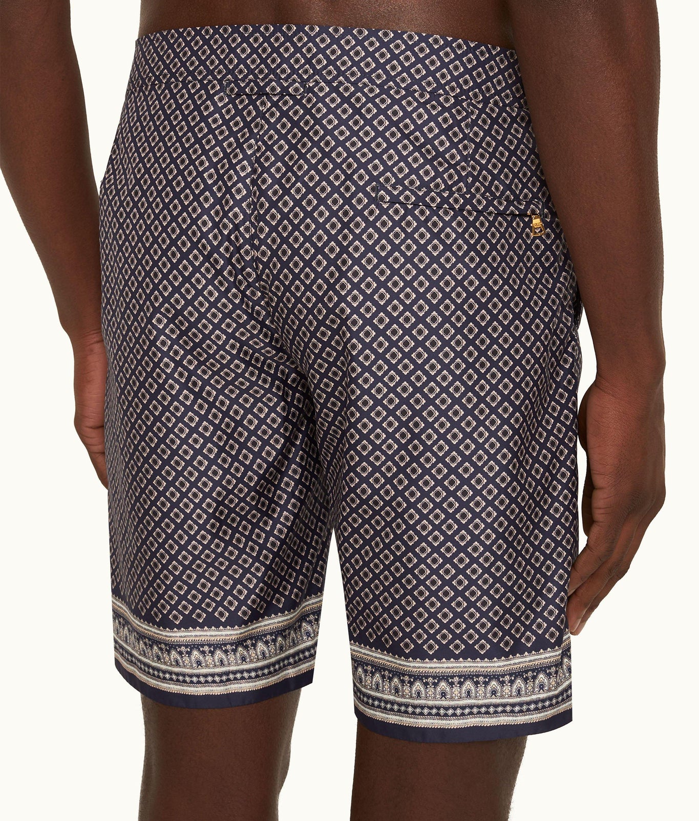 Dane Solmio Print Longer-Length Swim Shorts | Night Iris
