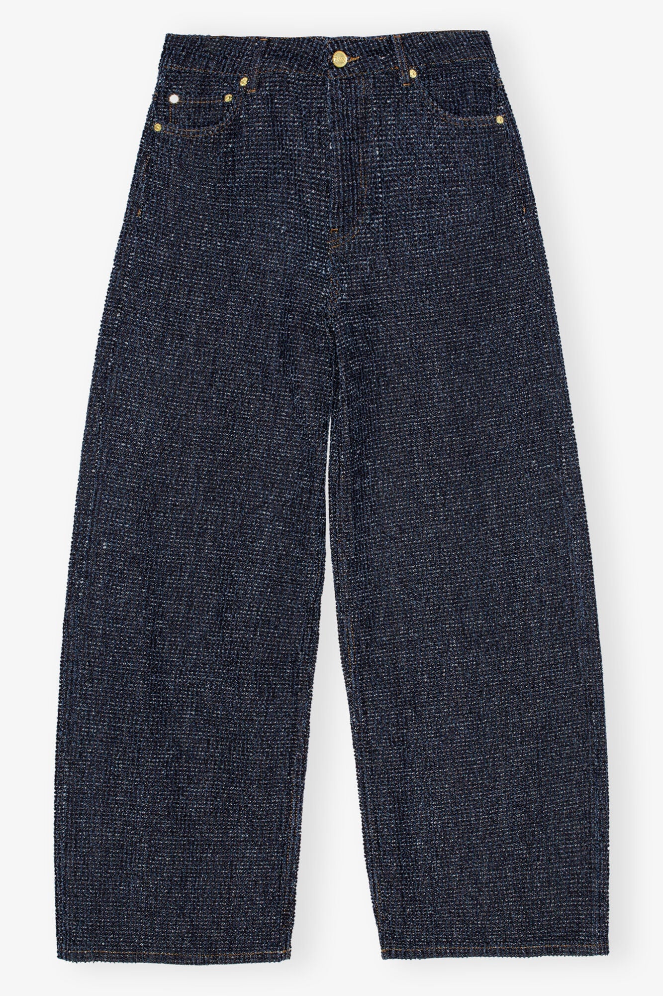 Dark Blue Textured Jeans | Rinse