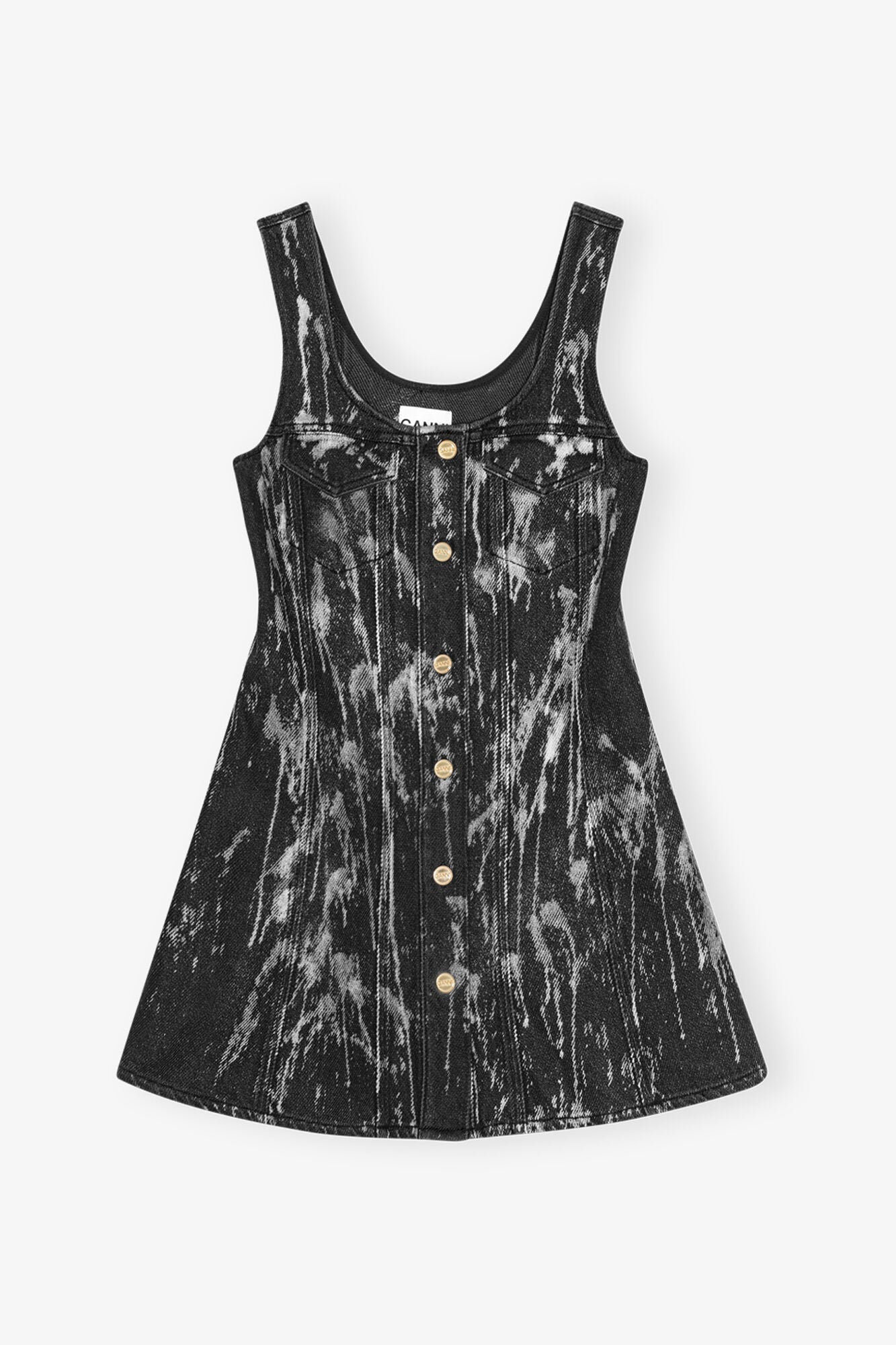 Denim Mini Dress | Washed Black/Black (V2)