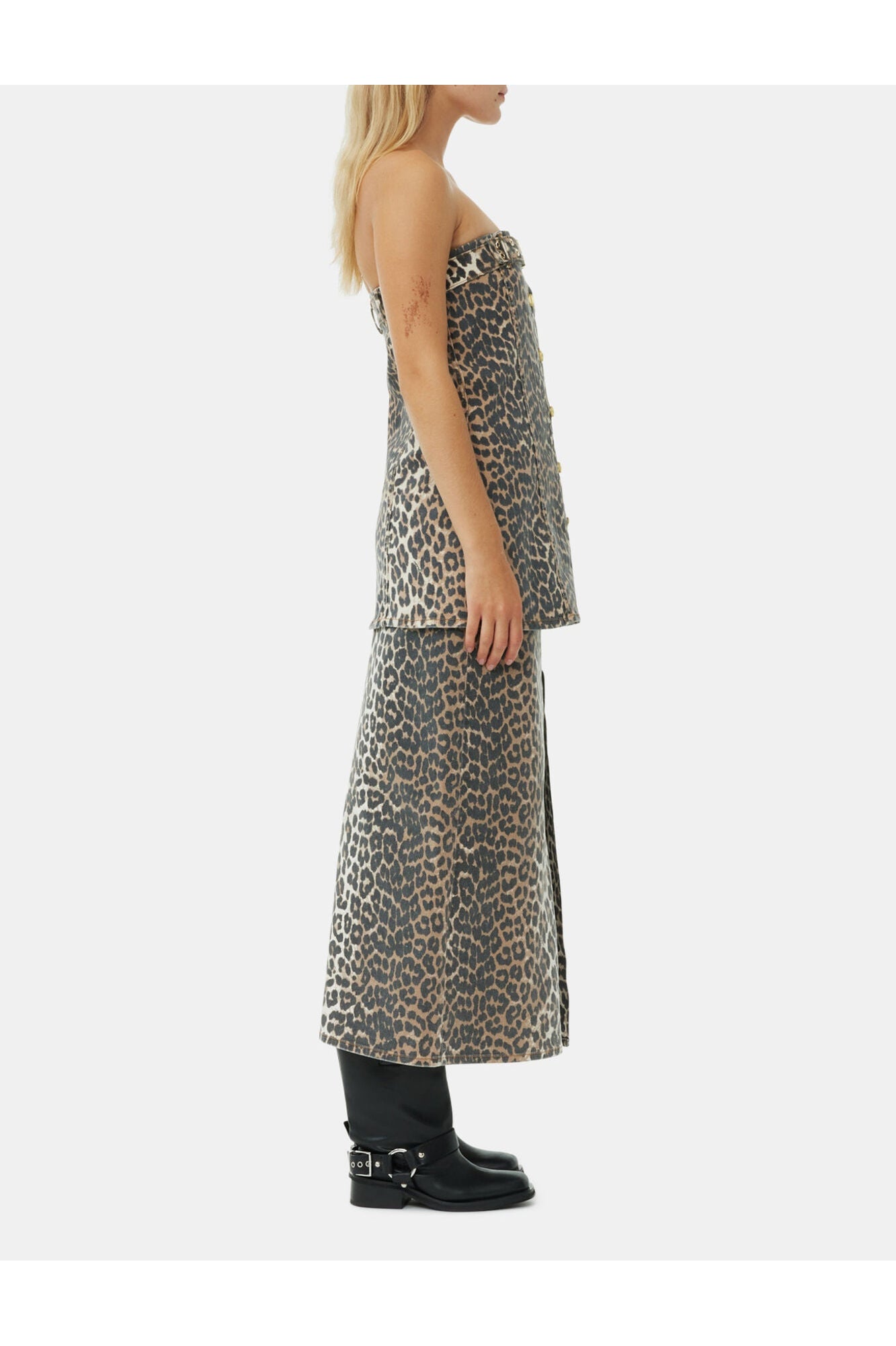 Denim Top | Leopard