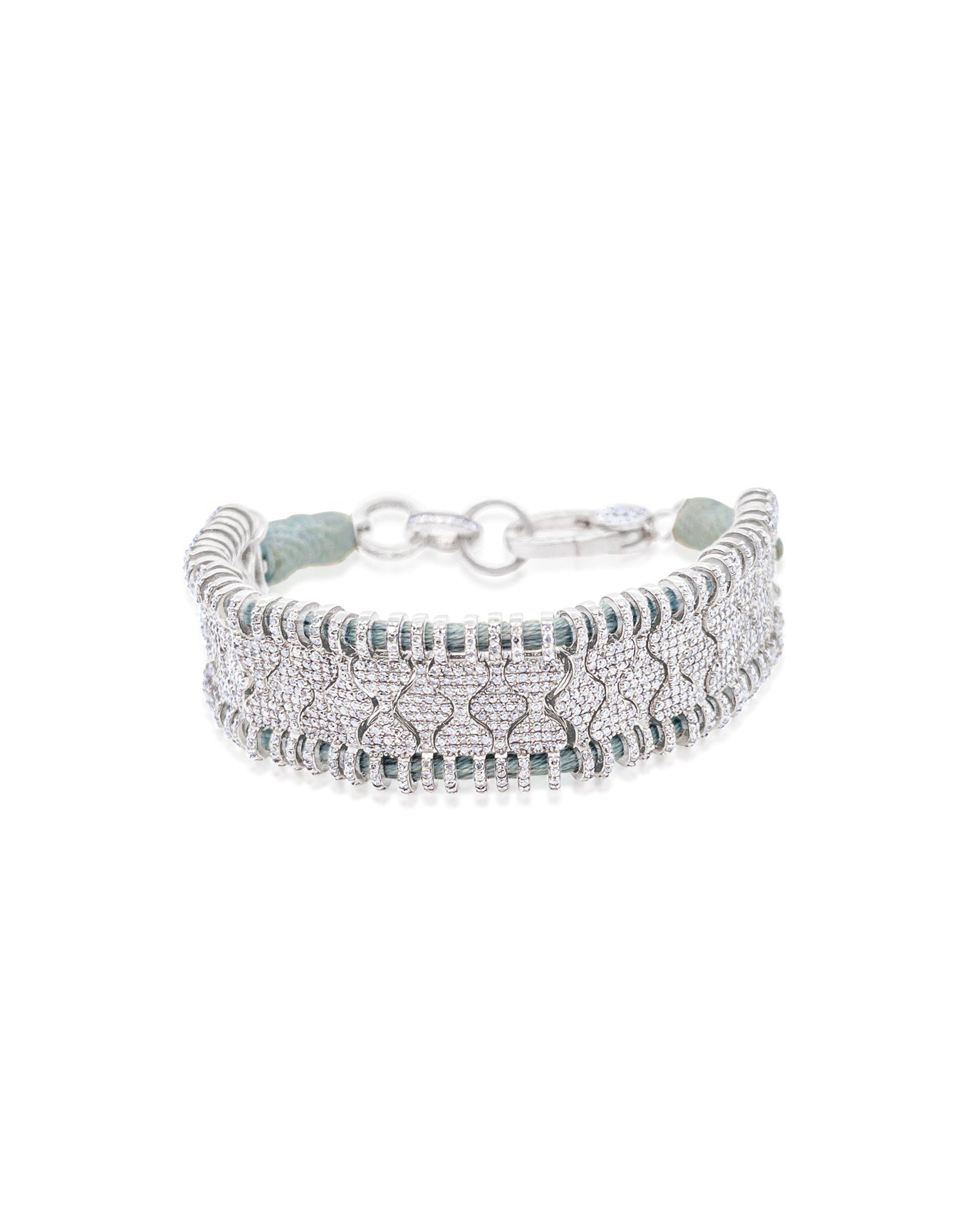 Diamond and Silver Gray Bracelet | Silver