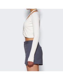 Dion Lee | Women | Bolt Loop Long Sleeved Top | Ivory