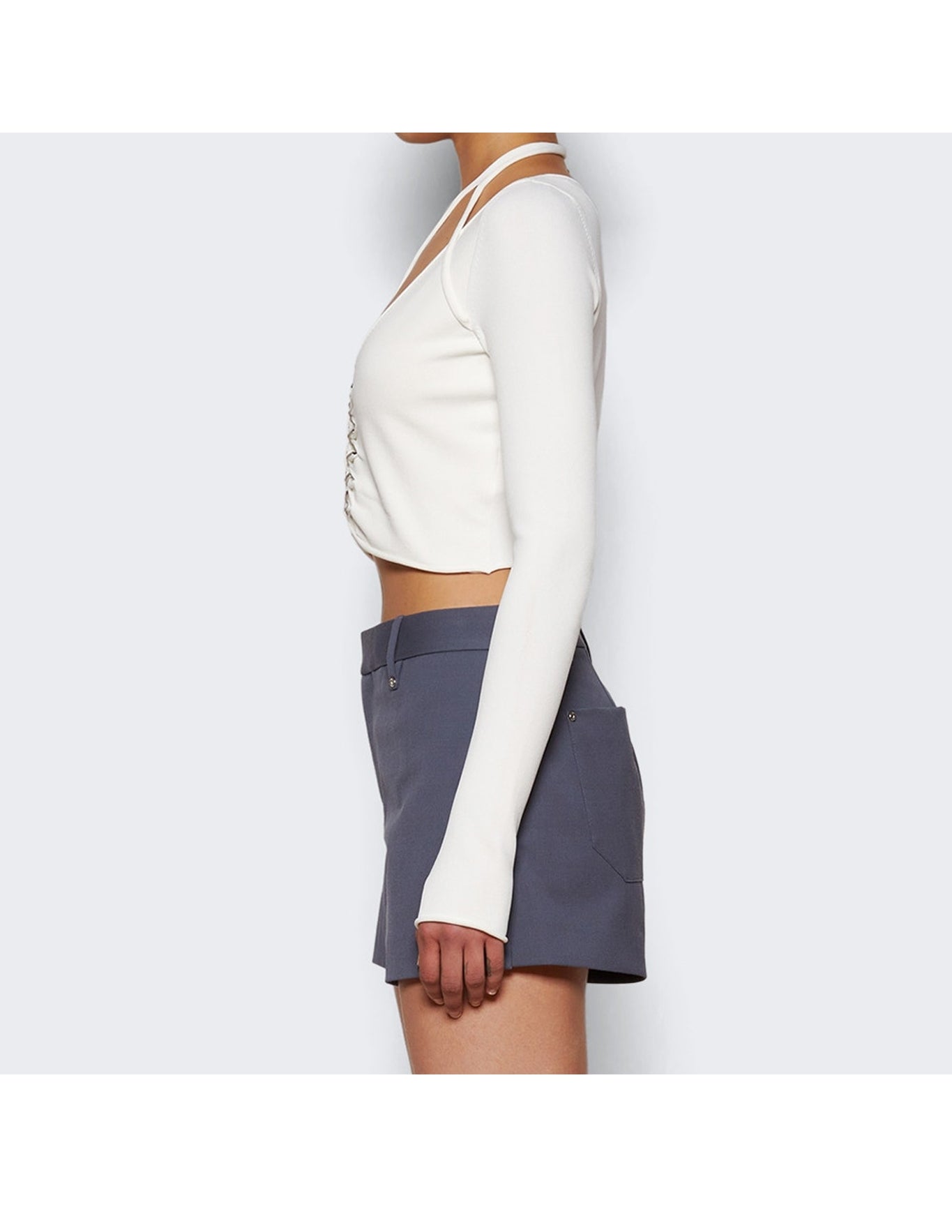 Dion Lee | Women | Bolt Loop Long Sleeved Top | Ivory
