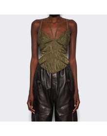 Dion Lee | Women | Camo Lace Corset | Military Green