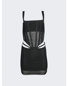 Dion Lee | Women | Crochet Suspend Corset Mini Dress | Black