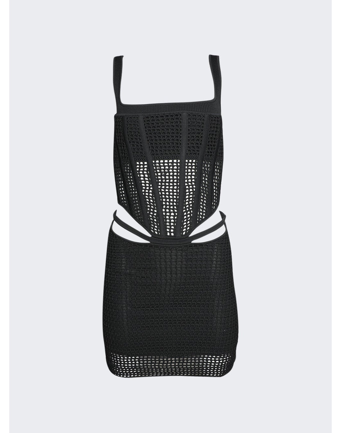 Dion Lee | Women | Crochet Suspend Corset Mini Dress | Black