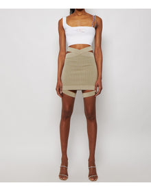Dion Lee | Women | Cross Rib Skirt | Beige