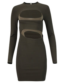 Dion Lee | Women | Double Hosiery Mini Dress | Dark Moss