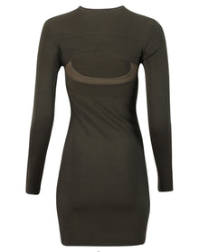 Dion Lee | Women | Double Hosiery Mini Dress | Dark Moss