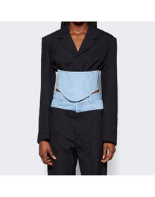 Dion Lee | Women | Float Corset Blazer | Black x Blue