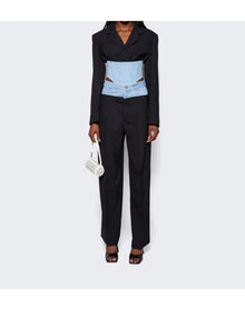 Dion Lee | Women | Float Corset Blazer | Black x Blue
