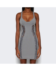 Dion Lee | Women | Layered Braided Mini Dress | Steel