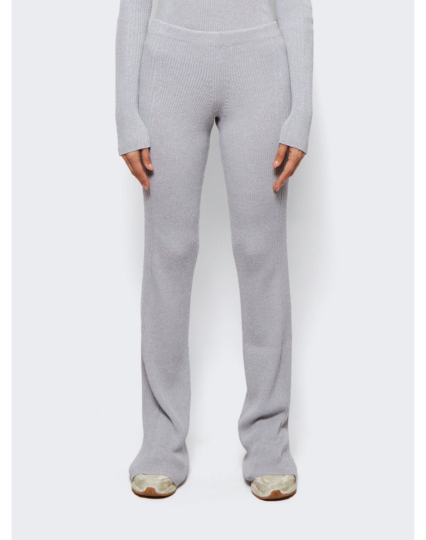 Dion Lee | Women | Light Reflective Rib Pant | Silver