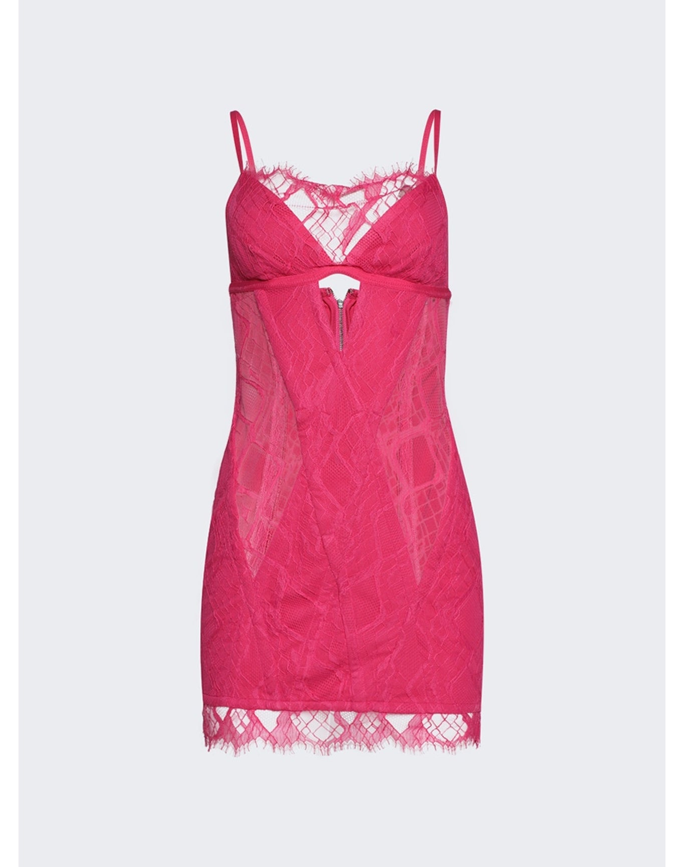 Dion Lee | Women | Oblique Lace Corset Dress | Candy Pink