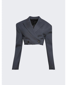 Dion Lee | Women | Oversized Crop Jacket | Asphalt