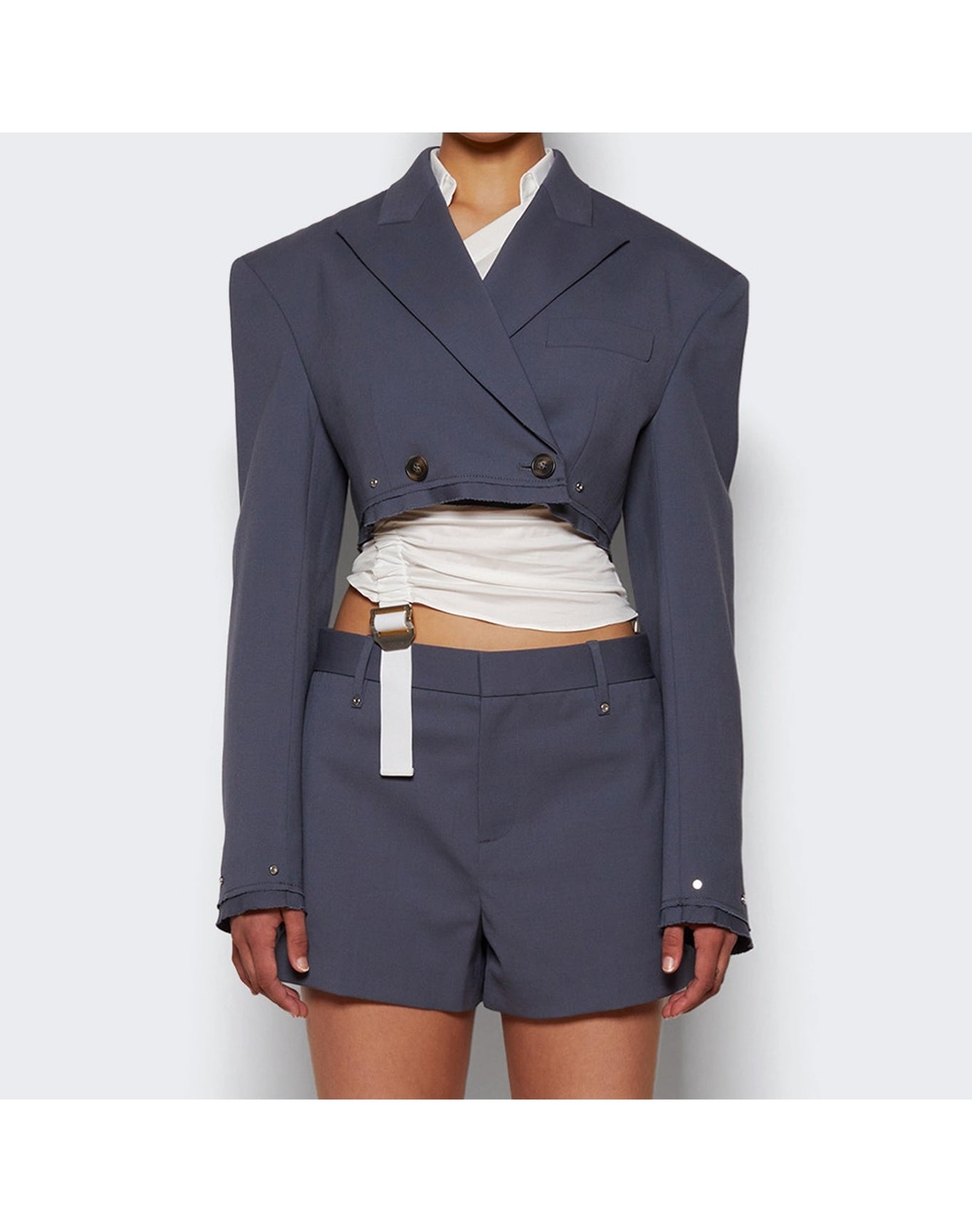 Dion Lee | Women | Oversized Crop Jacket | Asphalt