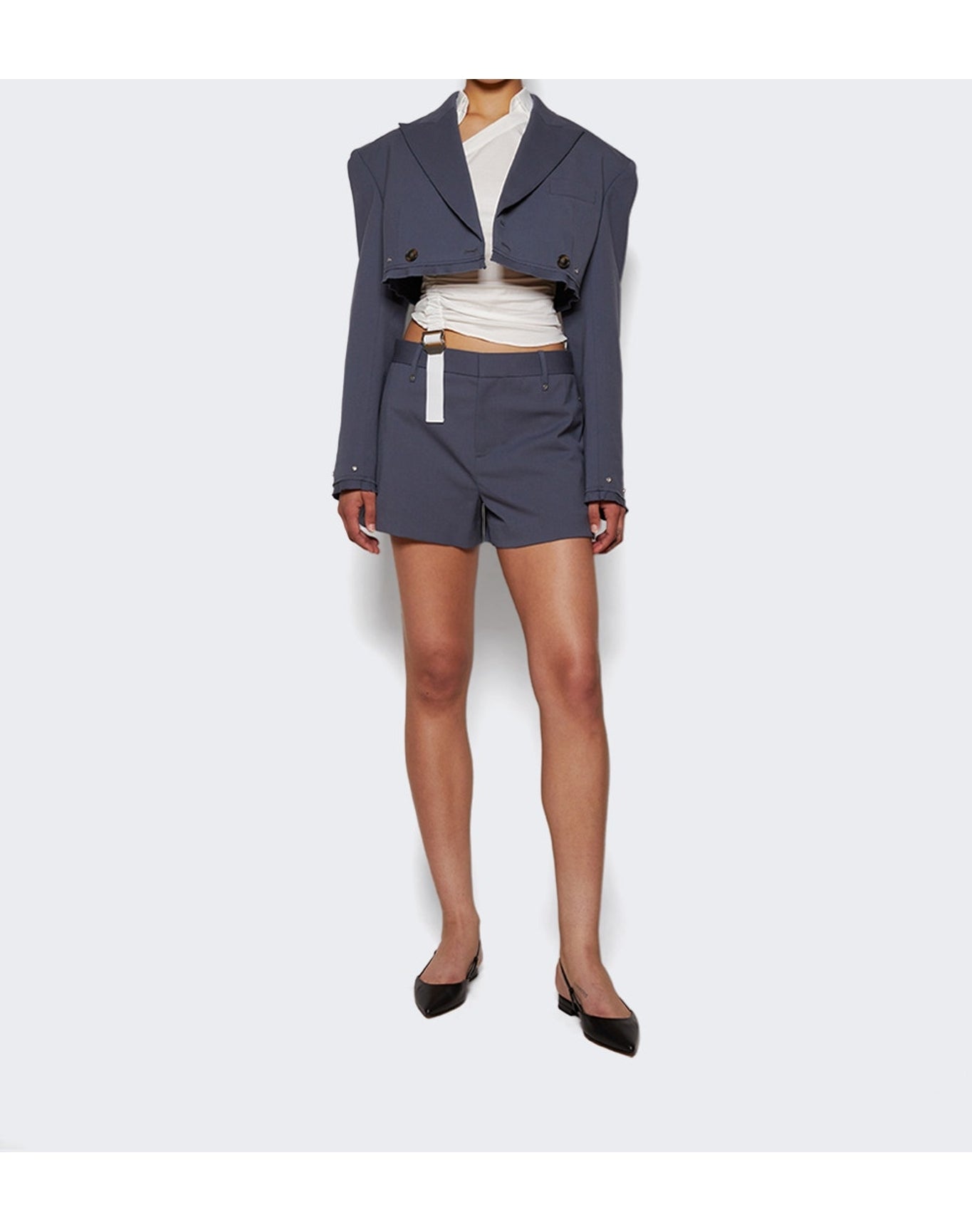 Dion Lee | Women | Riveted Tailored Short | Asphalt
