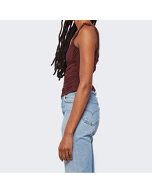 Dion Lee | Women | Smocked Doric Corset | Oxblood Red