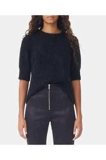 Double Satin Flared Trousers | Black
