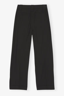 Drapey Melange Pleat Trousers | Black