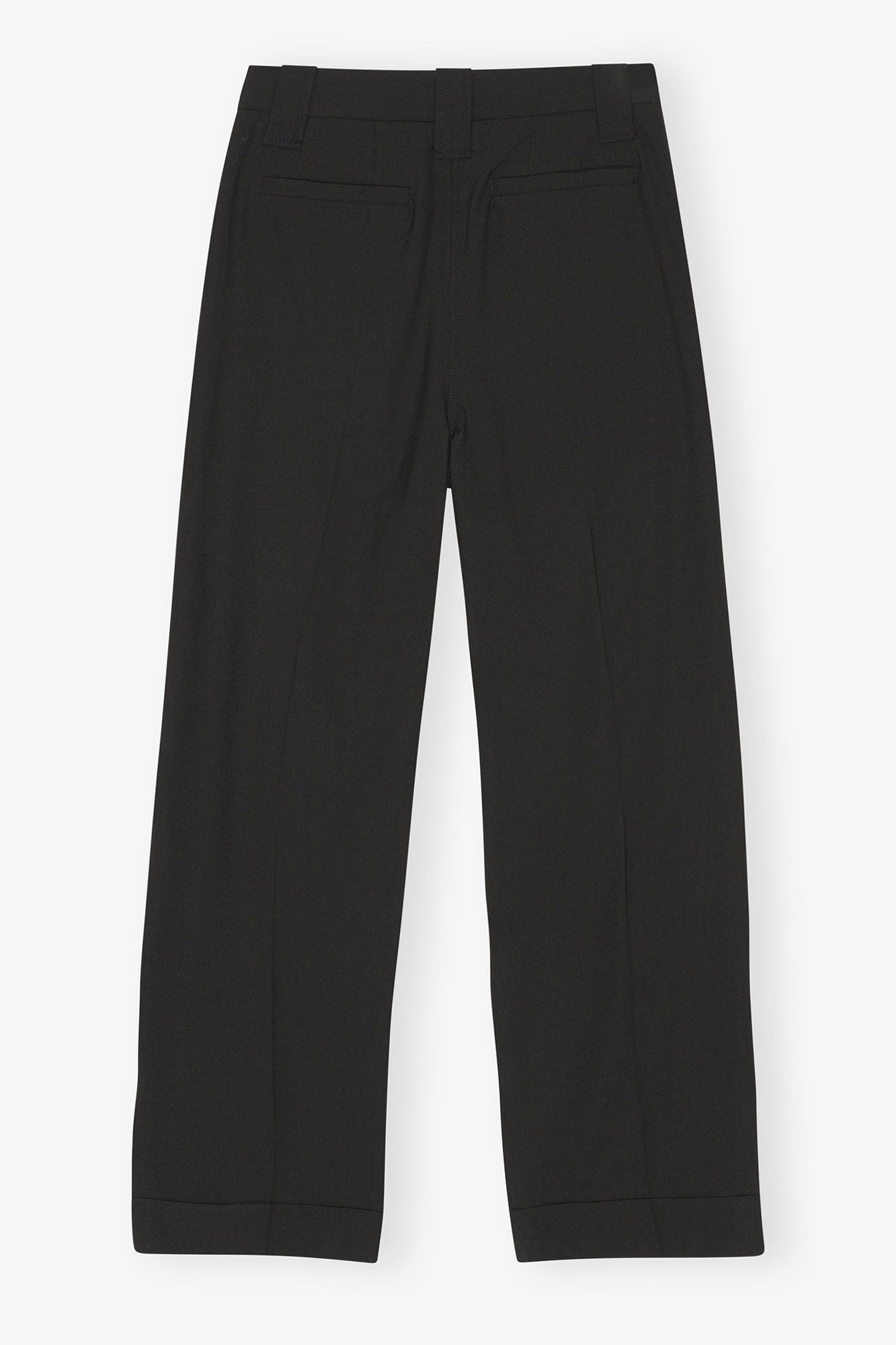 Drapey Melange Pleat Trousers | Black