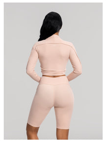 Drawstring Crop Top | Seashell