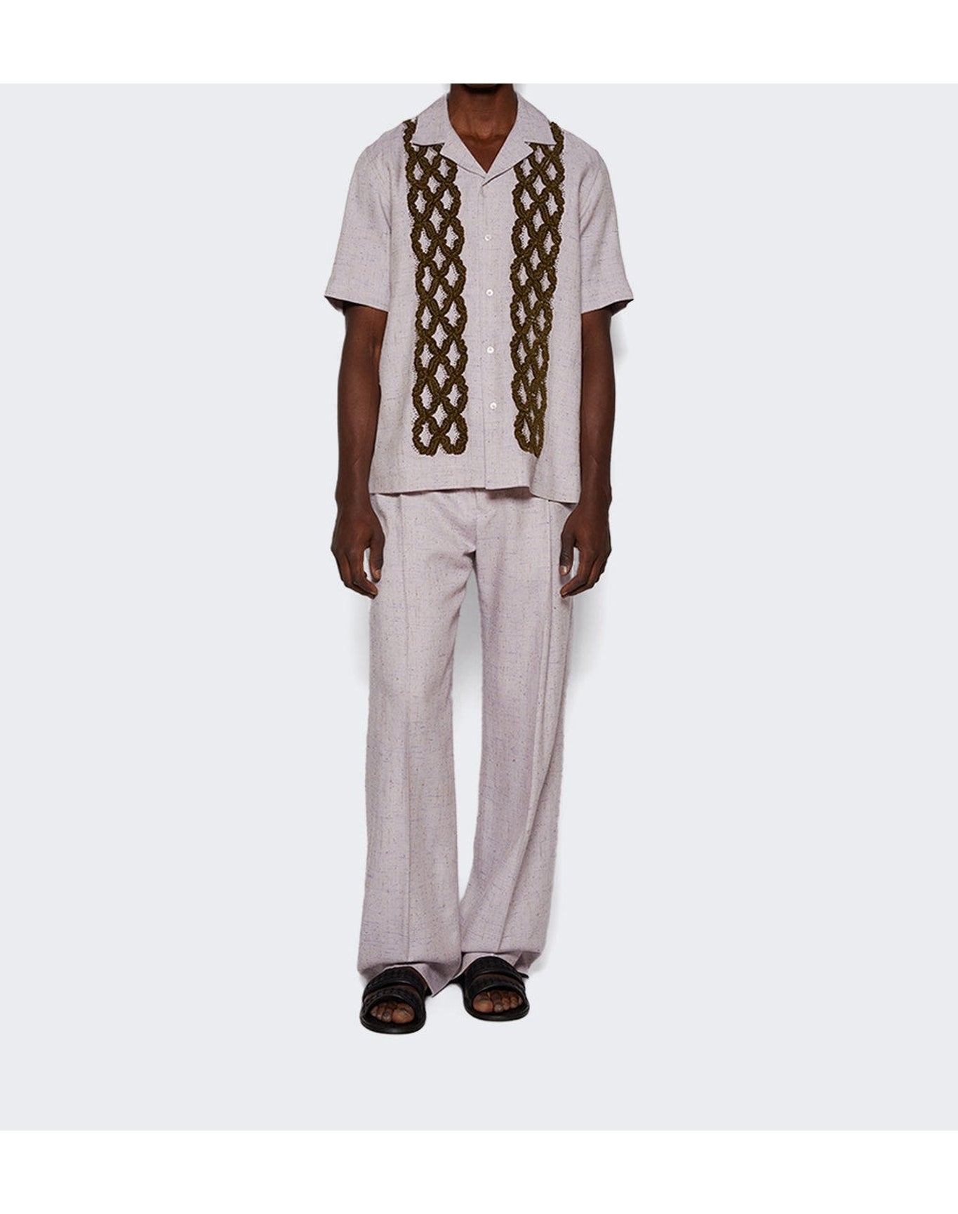 Dries Van Noten | Men | Belted Pants | Lilac