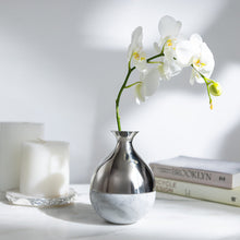 Coluna Dual Bud Vase | Nickel-Plated Steel | Italian Carrara Marble