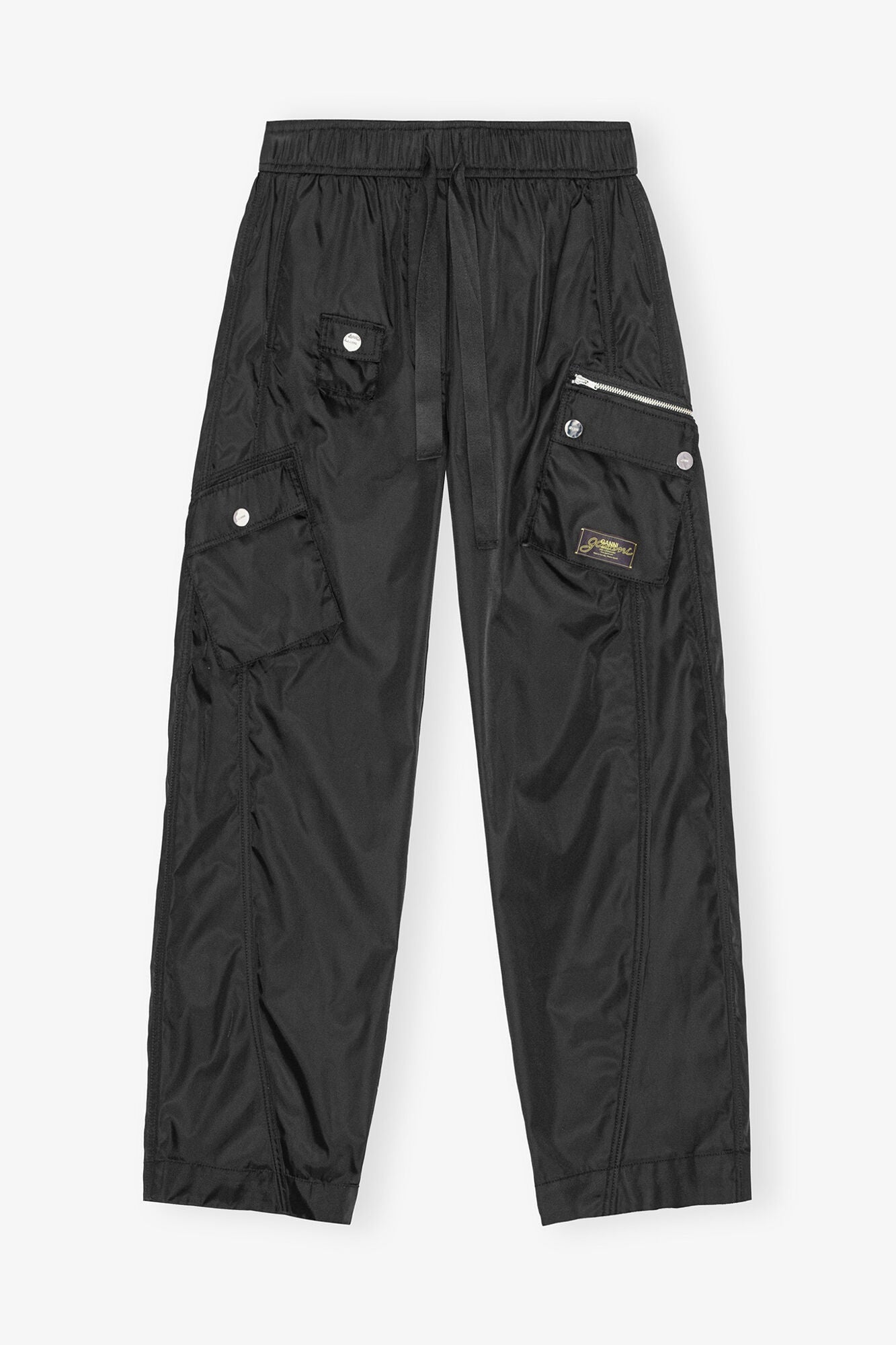 Duchesse Nylon Cargo Trousers | Black
