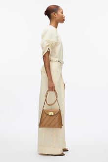 Gathered Sleeve Band Collar Top | Gardenia