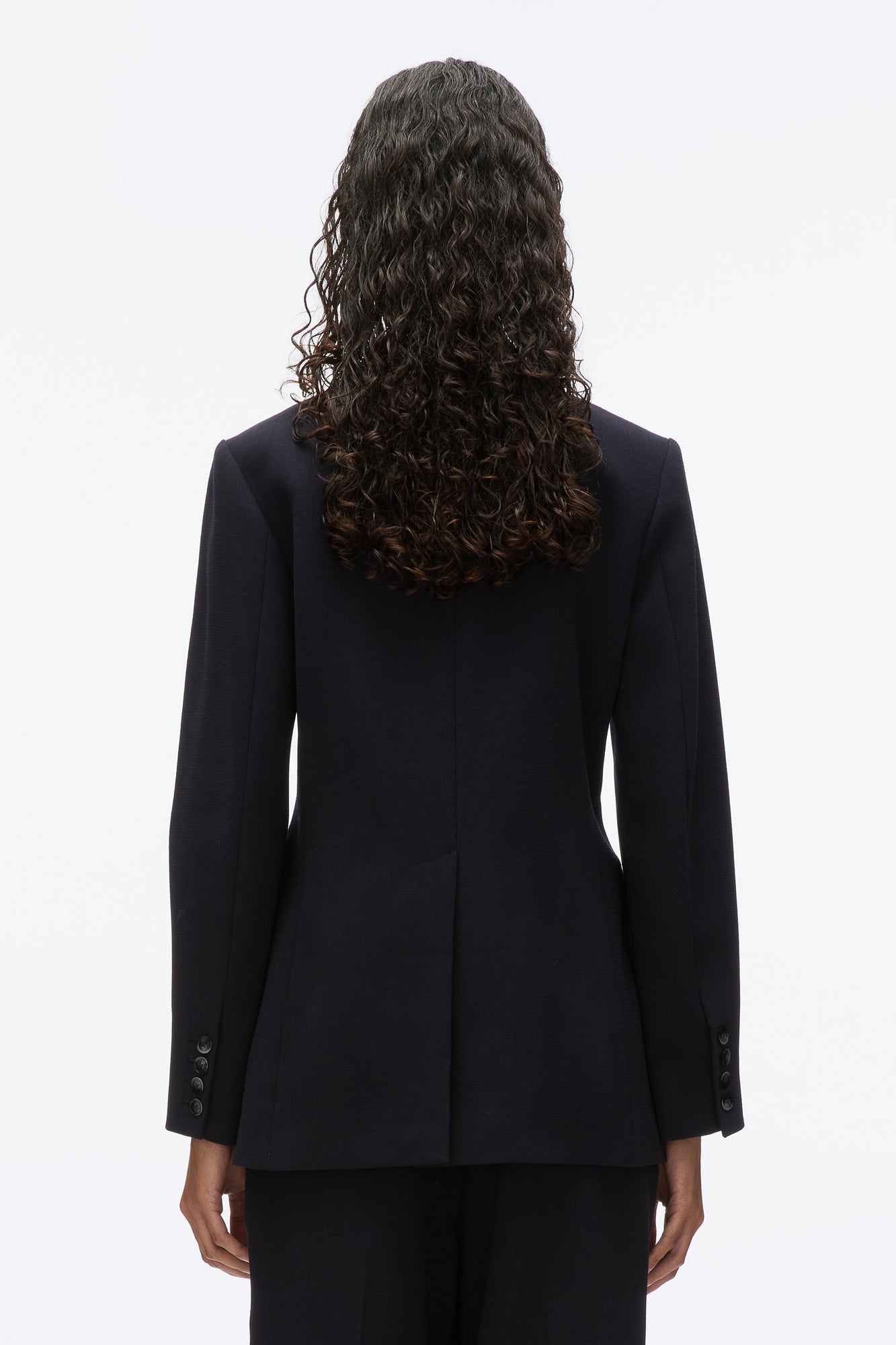 Layered Blazer with Tie Belt | Midnight