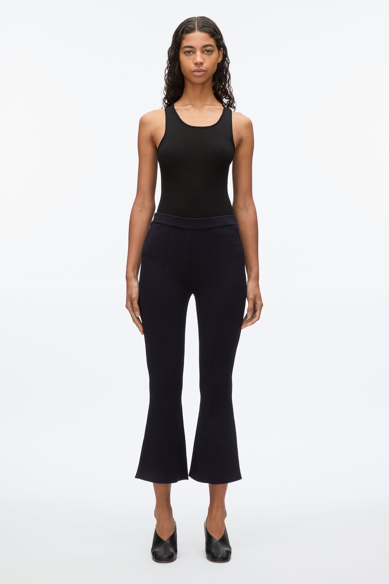 Compact Cropped Kickflare Pant | Midnight