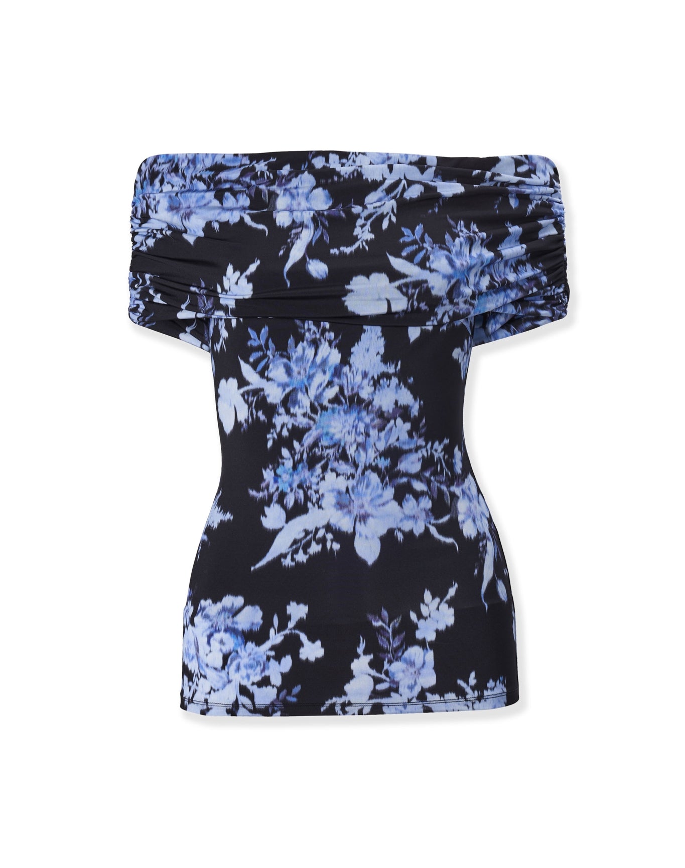 Off Shoulder Gathered Top | Midnight Multi