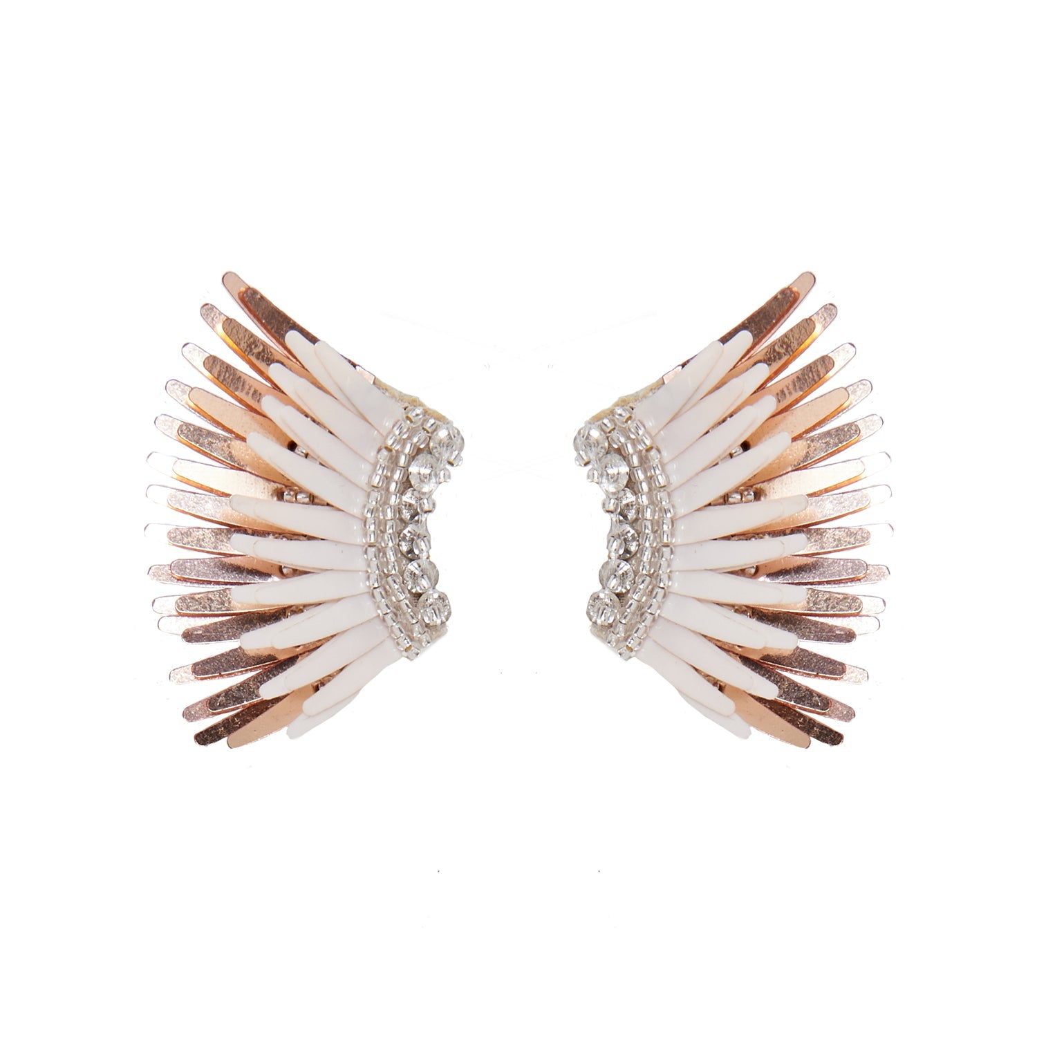 Mignonne Gavigan Mini Madeline Earrings Ivory / Rosegold